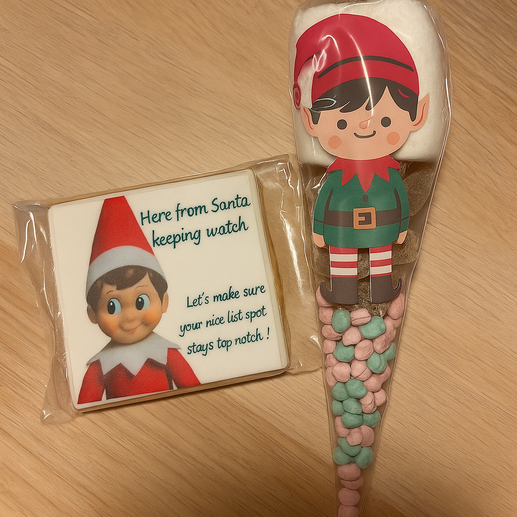 Elf Reveal Biscuits & Sweet Cone- Ready by 25th November
