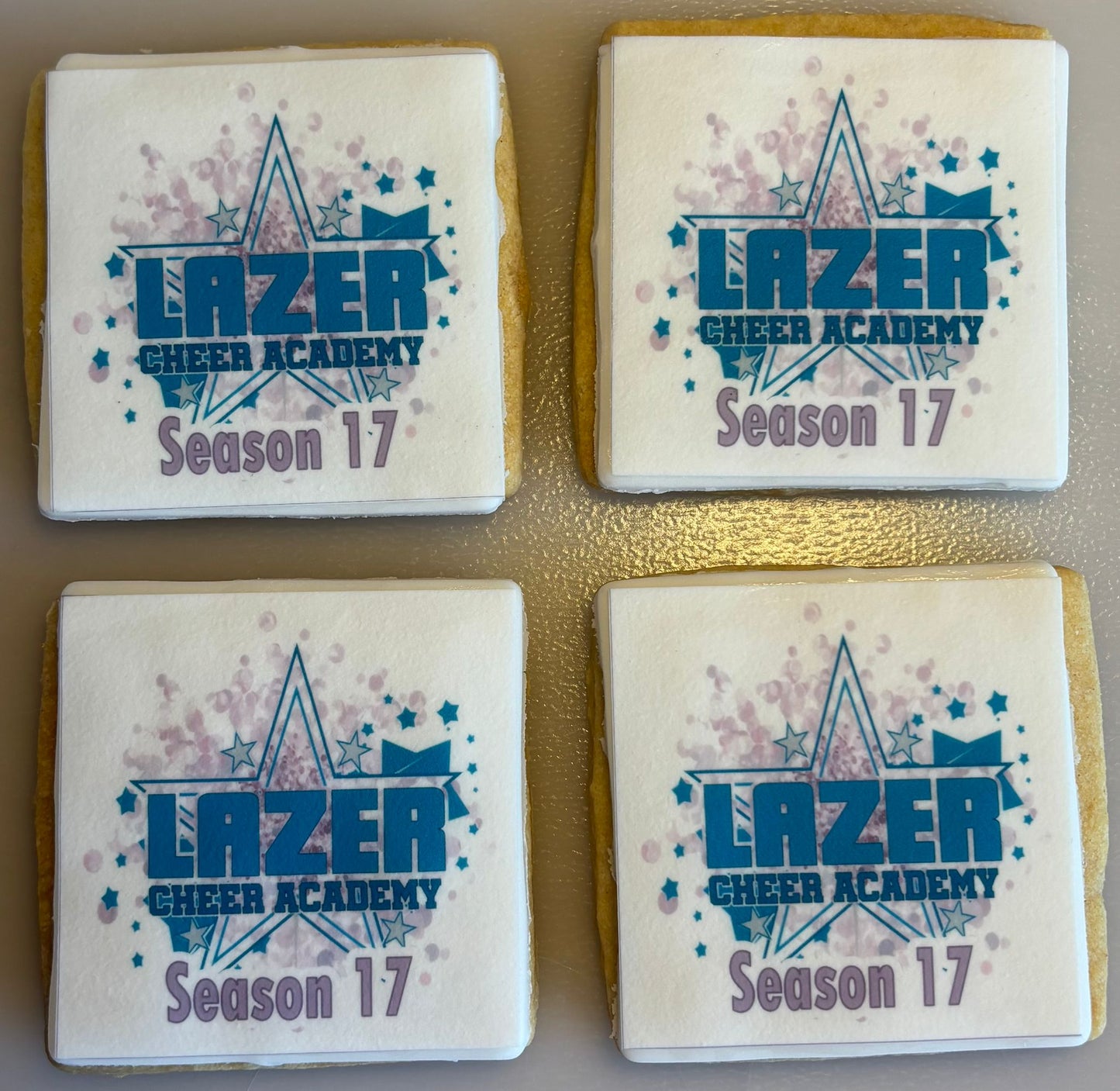 24 Personalised square biscuits