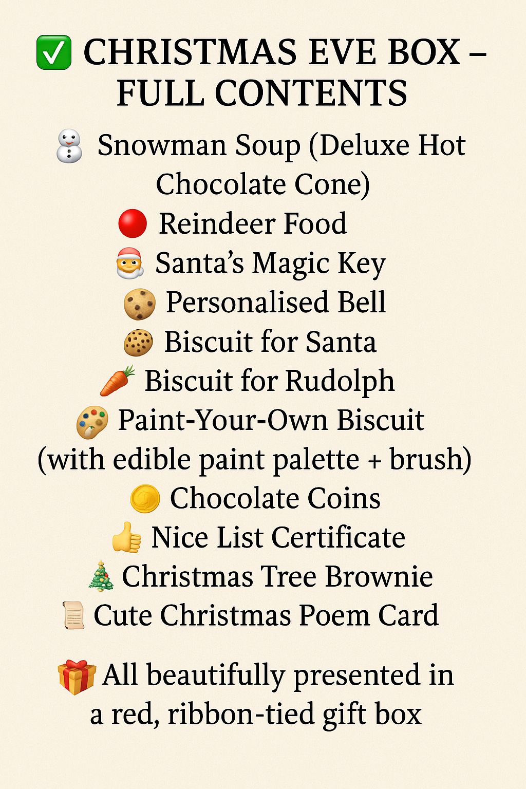 Christmas Eve Box – £5 Deposit | £14 Total